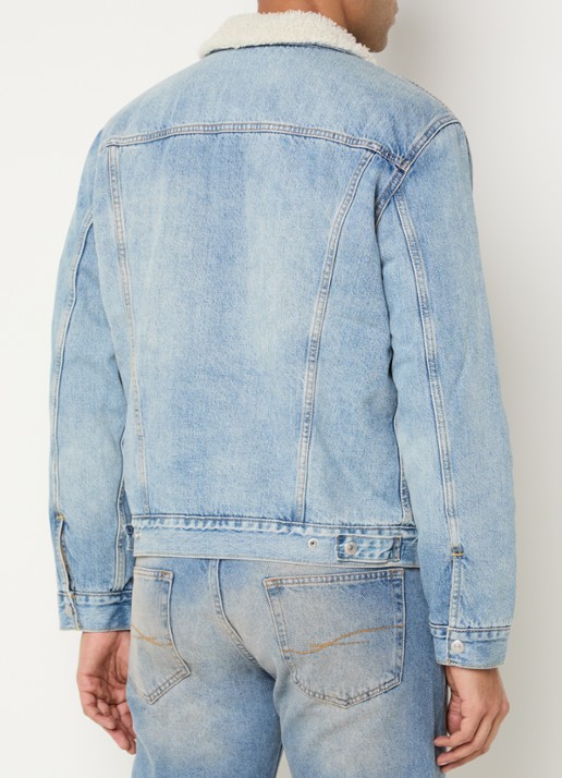 Levi's Type 3 spijkerjas met teddy voering en borstzakken - achterkant 4 lichtblauw