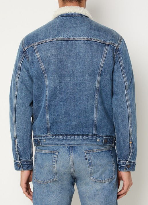 Levi's Type 3 spijkerjas met teddy voering en borstzakken - achterkant 4 indigo