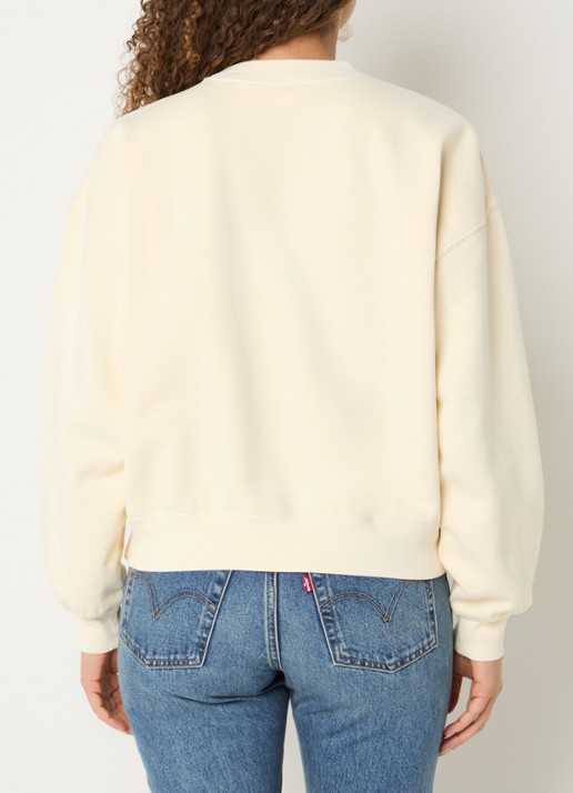 Levi's Vintage boxy sweater met ronde hals - achterkant 4 lichtgeel