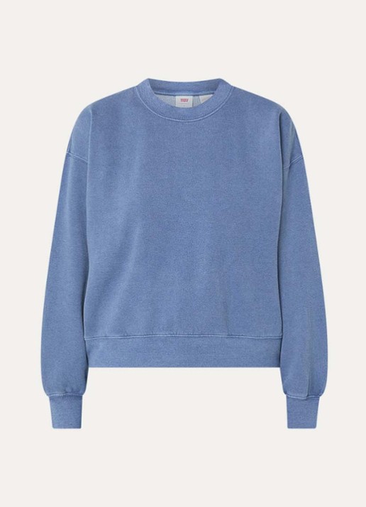 Levi's Vintage Boxy sweater met ronde hals - voorkant blauw