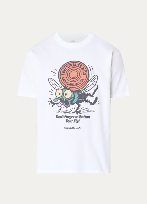 Levi's Vintage T-shirt met print - voorkant 3 wit