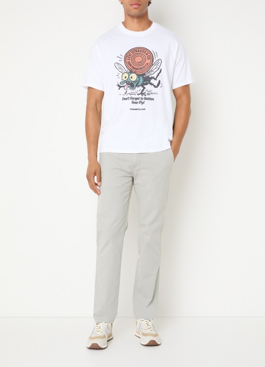 Levi's Vintage T-shirt met print - voorkant 4 wit