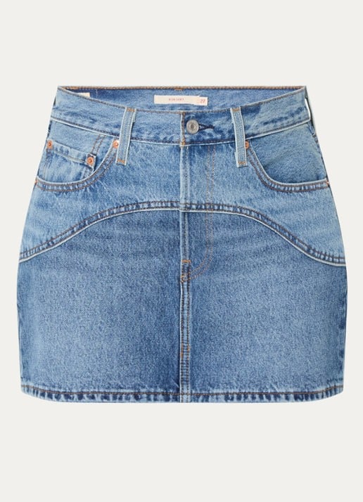 Levi's Western mini spijkerrok met siernaad