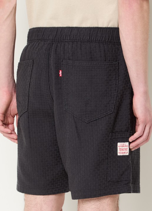 Levi's Wide fit korte broek met structuur - achterkant 2 donkerblauw