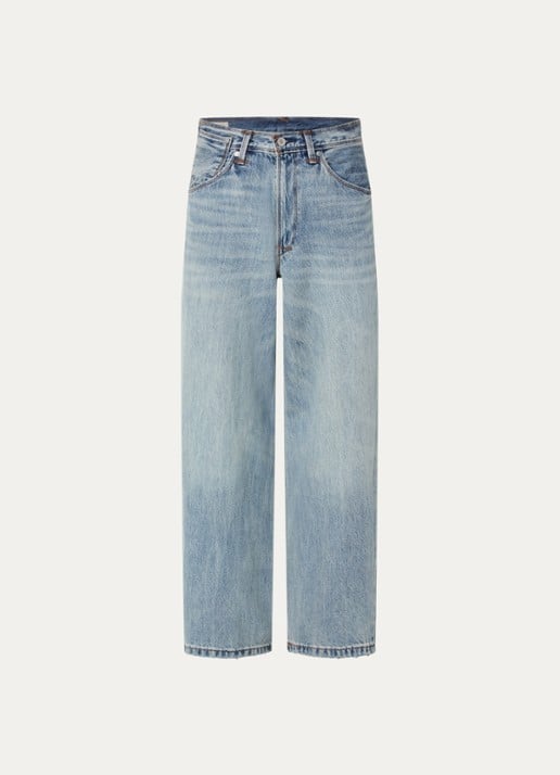 Levi's Wide leg jeans met lichte wassing - voorkant 4 indigo