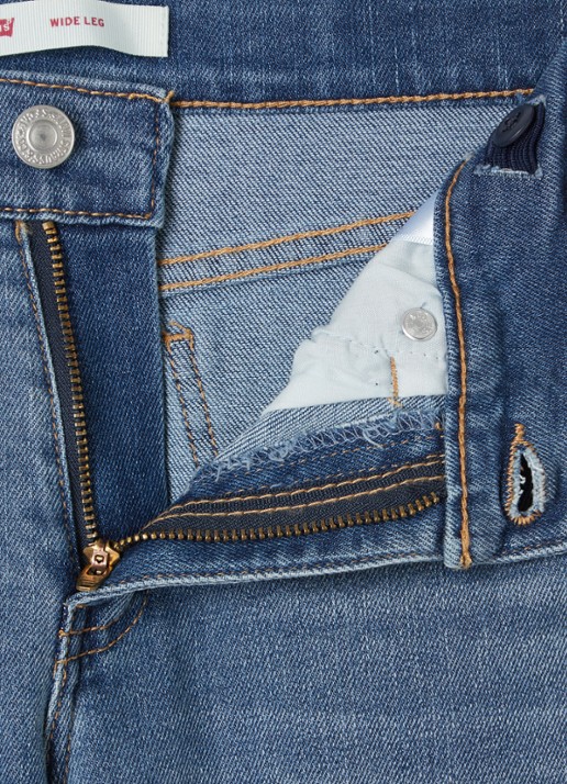Levi's Wide leg jeans met stretch - detail 3 indigo