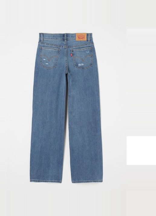 Levi's Wide leg jeans met stretch - voorkant 2 indigo