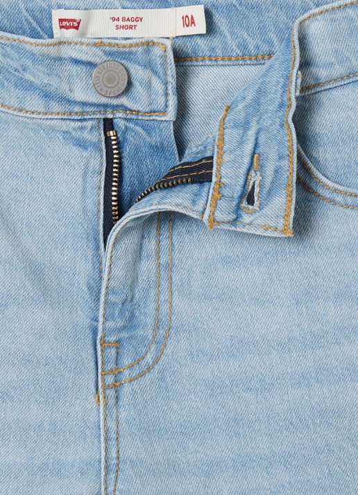 Levi's Wide leg korte broek van denim - detail 3 indigo