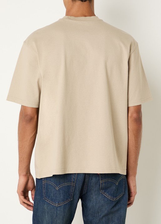 Levi's Workwear T-shirt met borstzak - achterkant 4 khaki