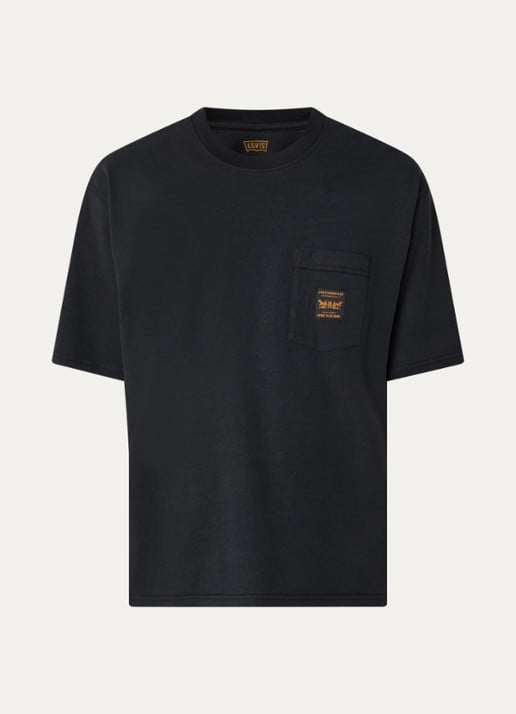 Levi's Workwear T-shirt met borstzak - voorkant zwart