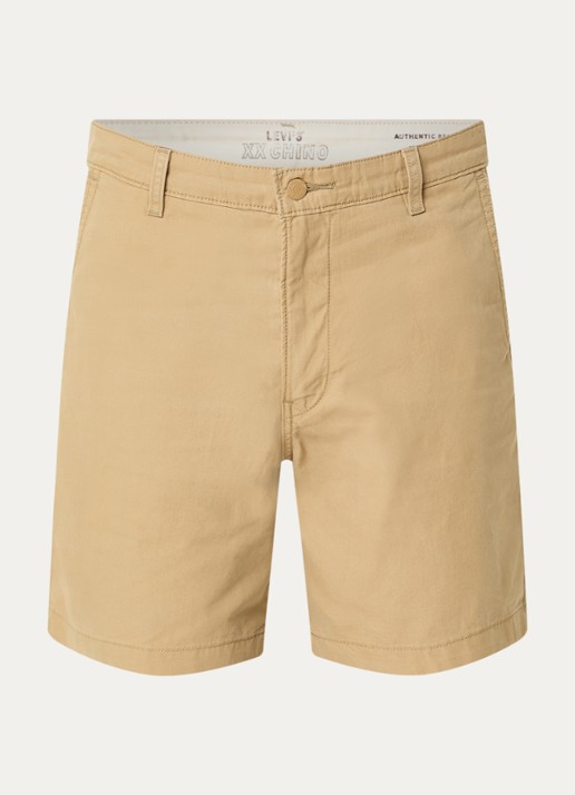 Levi's XX Authentic II straight fit korte chino met steekzakken - voorkant 3 camel