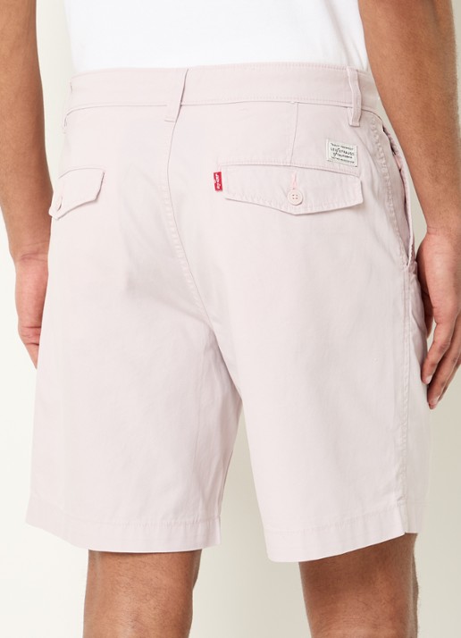 Levi's XX straight fit korte broek met steekzakken - achterkant lichtroze