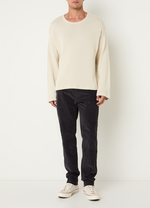 Levi's XX tapered fit chino van corduroy met steekzakken - voorkant 3 zwart