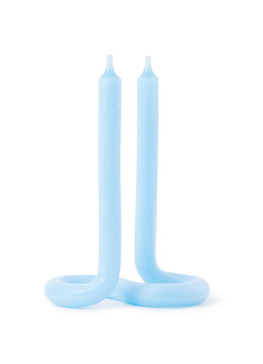 Lex Pott Twist kaars - voorkant blauw