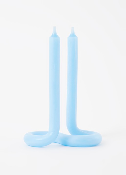 Lex Pott Twist kaars - voorkant 2 blauw