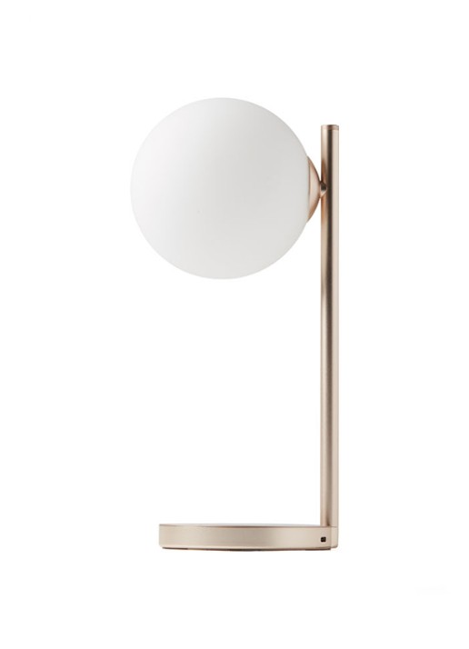 Lexon Bubble tafellamp met oplaadfunctie 30 cm - detail goud
