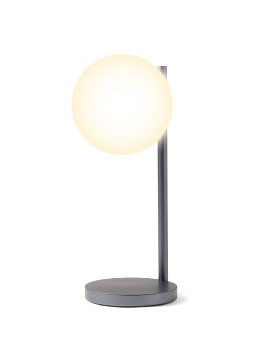 Lexon Bubble tafellamp met oplaadfunctie 30 cm - voorkant 7 grijs