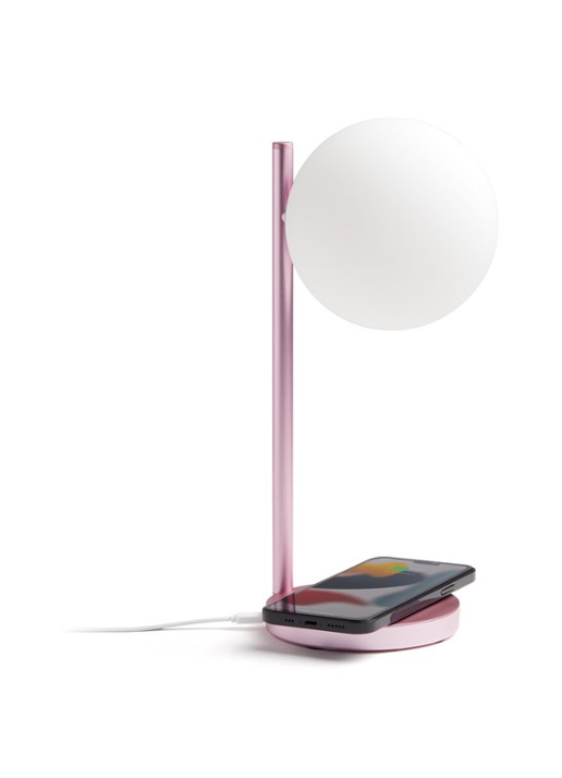 Lexon Bubble tafellamp met oplaadfunctie 30 cm - detail 2 roze
