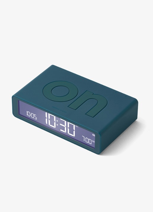 Lexon Flip Classic wekker - detail 5 blauw