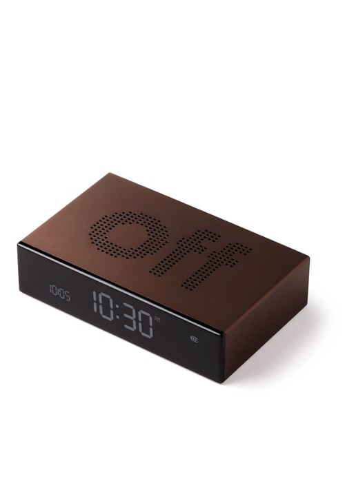 Lexon Flip Premium digitale wekker - detail 4 brons