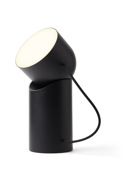 Lexon Orbe draadloze tafellamp  Ø9,5 cm - voorkant zwart