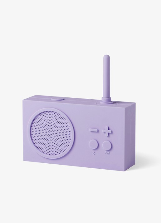 Lexon Tykho 3 FM radio & bluetooth speaker  - voorkant 2 paars