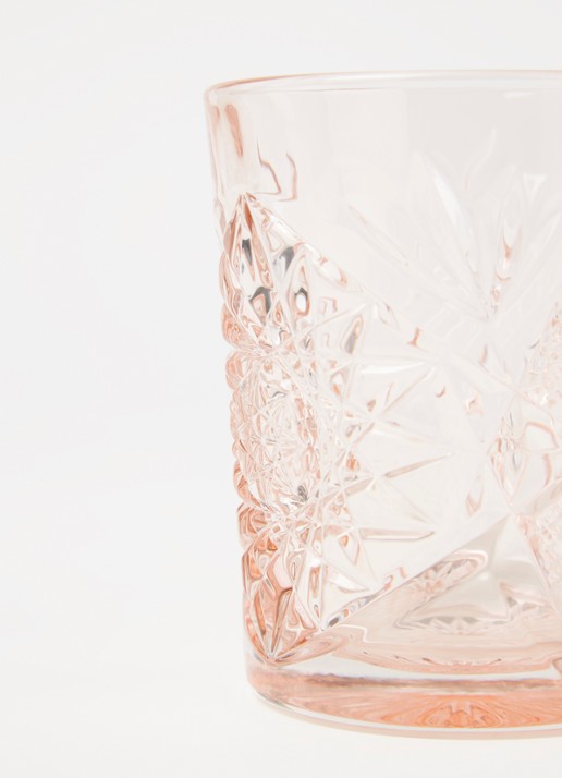 Libbey Hobstar Tumbler glas 35 cl - detail 3 koraalroze