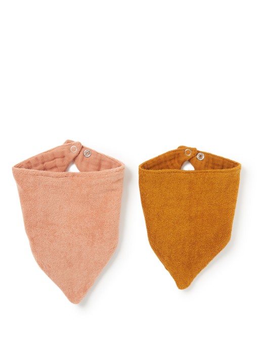 Liewood Andrea slab van  katoen set van 2 - voorkant oudroze