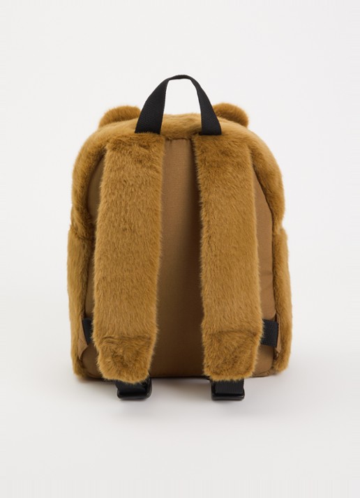 Liewood Denise Tiger Plush rugzak - achterkant cognac