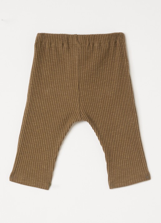 Lil 'Atelier Legging met ribstructuur - voorkant 2 bruin