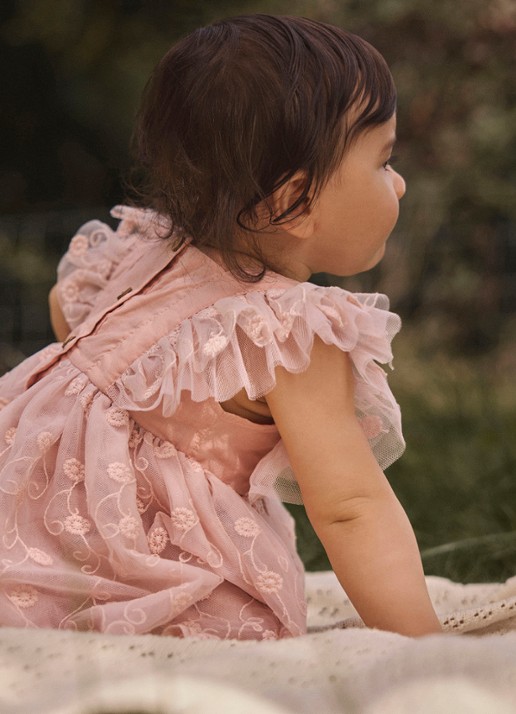 Lil 'Atelier NBFFeya tuniekjurk met tule - detail 4 roze