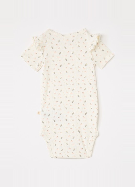 Lil 'Atelier NBFGago Kik romper in  katoenblend - voorkant 2 gebroken wit