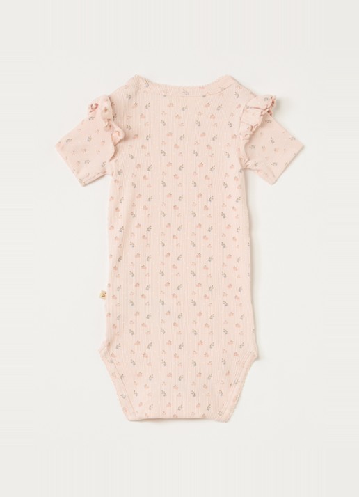 Lil 'Atelier NBFGago Kik romper in  katoenblend - voorkant 2 roze