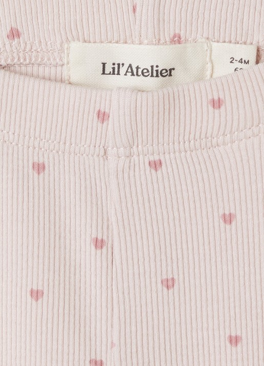 Lil 'Atelier NBFGago legging met bloemenprint - detail lichtroze
