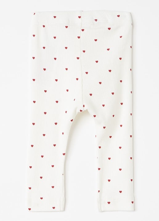 Lil 'Atelier NBFGago legging met print - voorkant 2 gebroken wit
