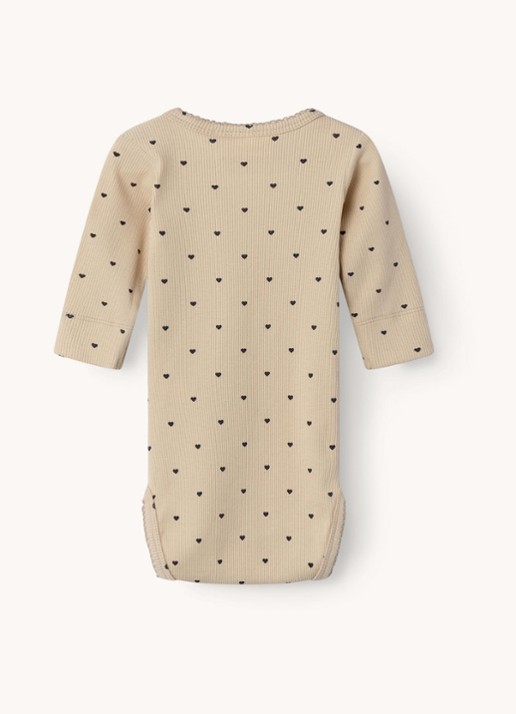 Lil 'Atelier NBFGago romper in  katoenblend - voorkant 2 beige