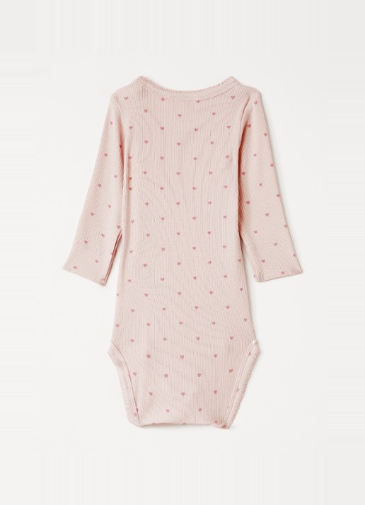 Lil 'Atelier NBFGago romper met bloemenprint - voorkant 2 oudroze