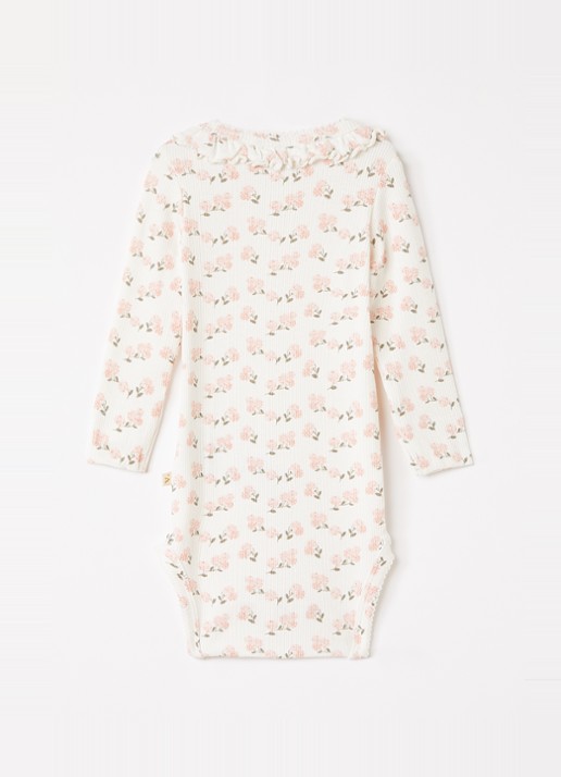 Lil 'Atelier NBFGago romper met print - voorkant 2 gebroken wit