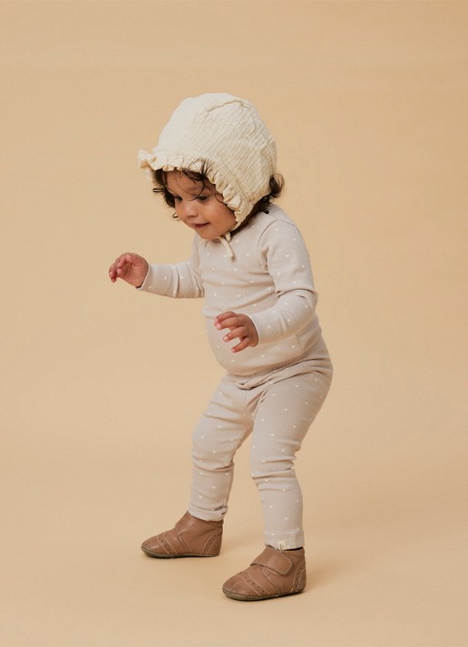 Lil 'Atelier NBFGago romper met print - voorkant 3 taupe