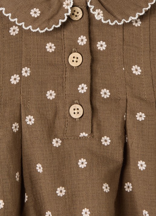 Lil 'Atelier NBFHulla jurk met print - detail 3 bruin
