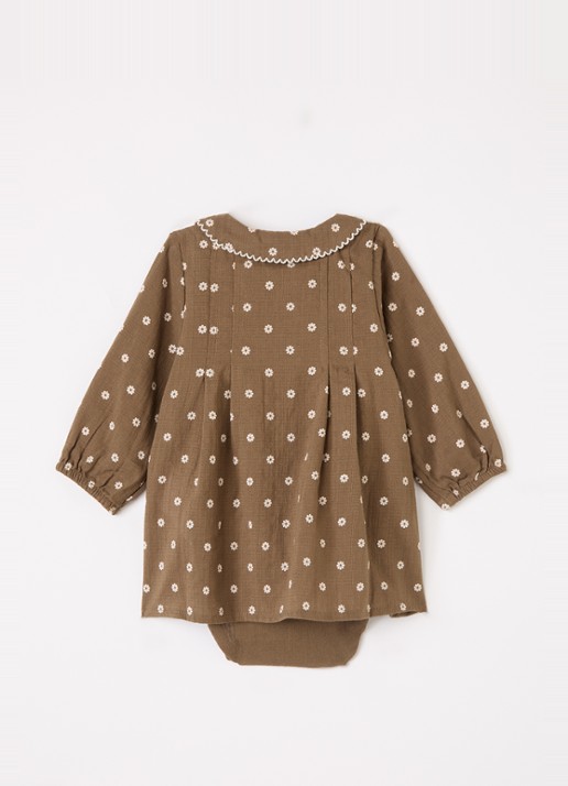 Lil 'Atelier NBFHulla jurk met print - voorkant 2 bruin