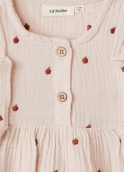 Lil 'Atelier NBFKamma tuniekjurk met borduring - detail oudroze