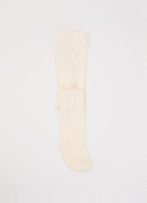 Lil 'Atelier NBFKenna fijngebreide maillot in katoenblend - voorkant 2 creme