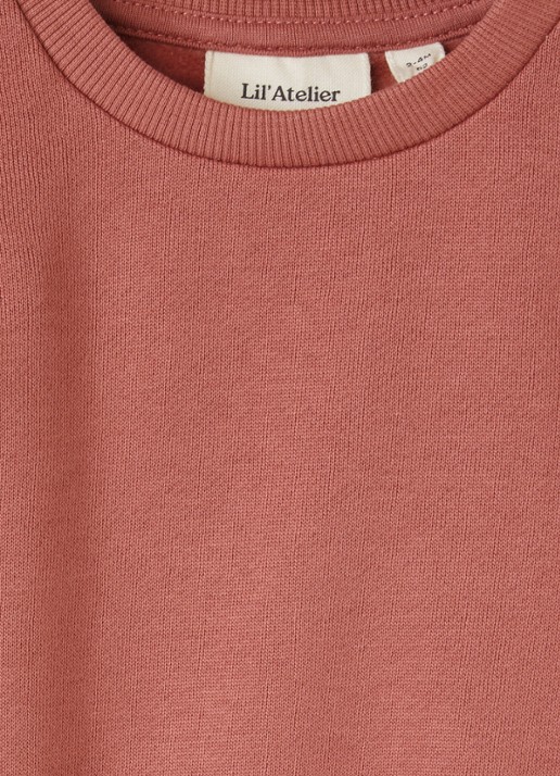 Lil 'Atelier NBFKilano sweater met volant - detail 3 koraalroze
