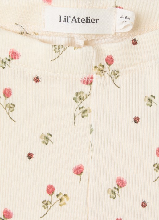 Lil 'Atelier NBFLavo ribgebreide legging  - detail 3 creme