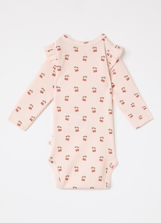 Lil 'Atelier NBFLavo ribgebreide romper  - voorkant 2 lichtroze