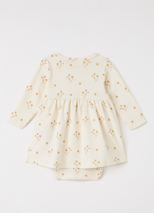 Lil 'Atelier NBFLayo jurk met bloemenprint - achterkant 3 creme