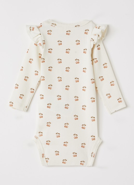Lil 'Atelier NBFLayo romper met print - voorkant 2 gebroken wit