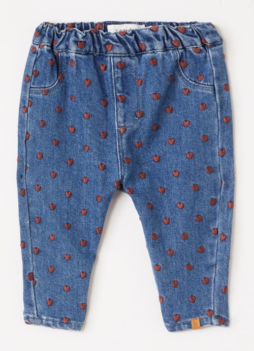 Lil 'Atelier NBFLiva slim fit jeans met borduring