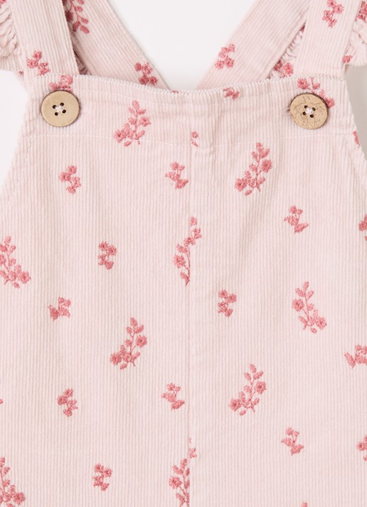 Lil 'Atelier NBFNelly jumpsuit van corduroy - detail lichtroze